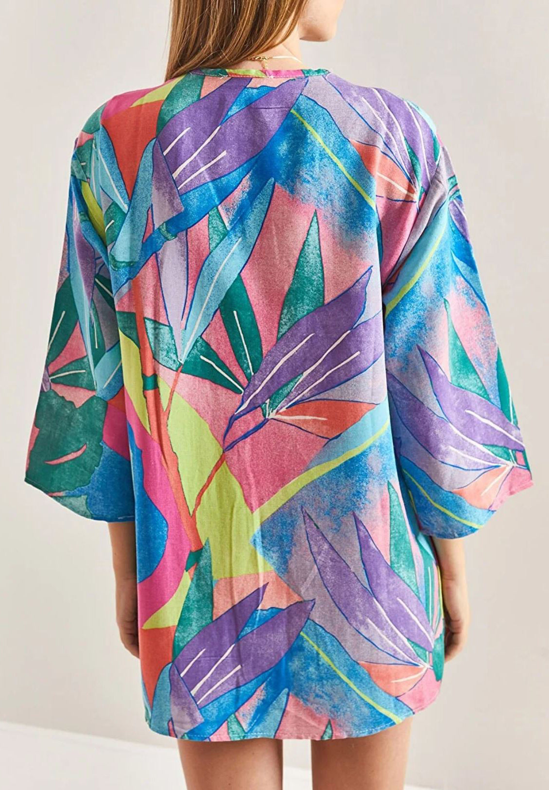 Seaside Serenity Linen Kimono