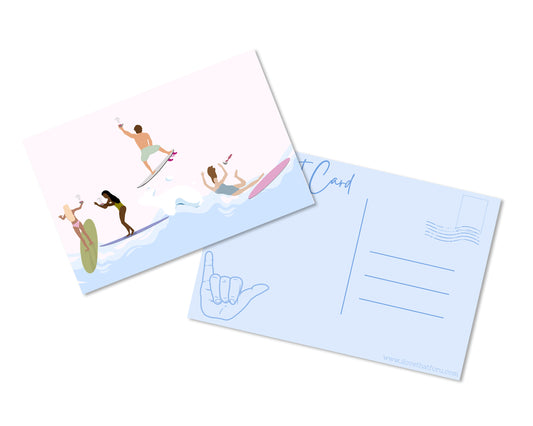 Partea Wave Postcard