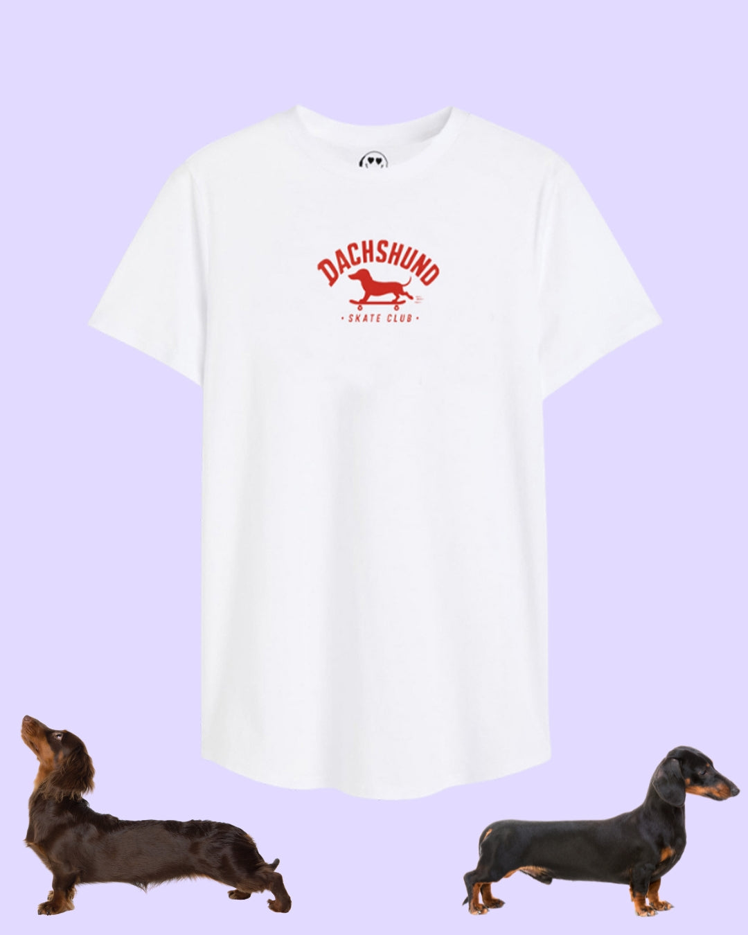 Dachshund Skate Club Red