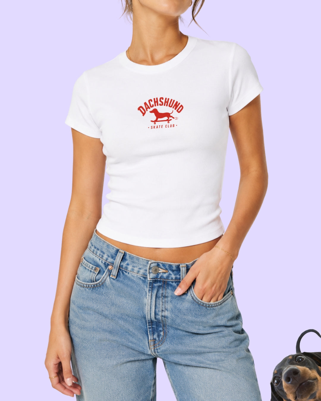 Dachshund Skate Club Red