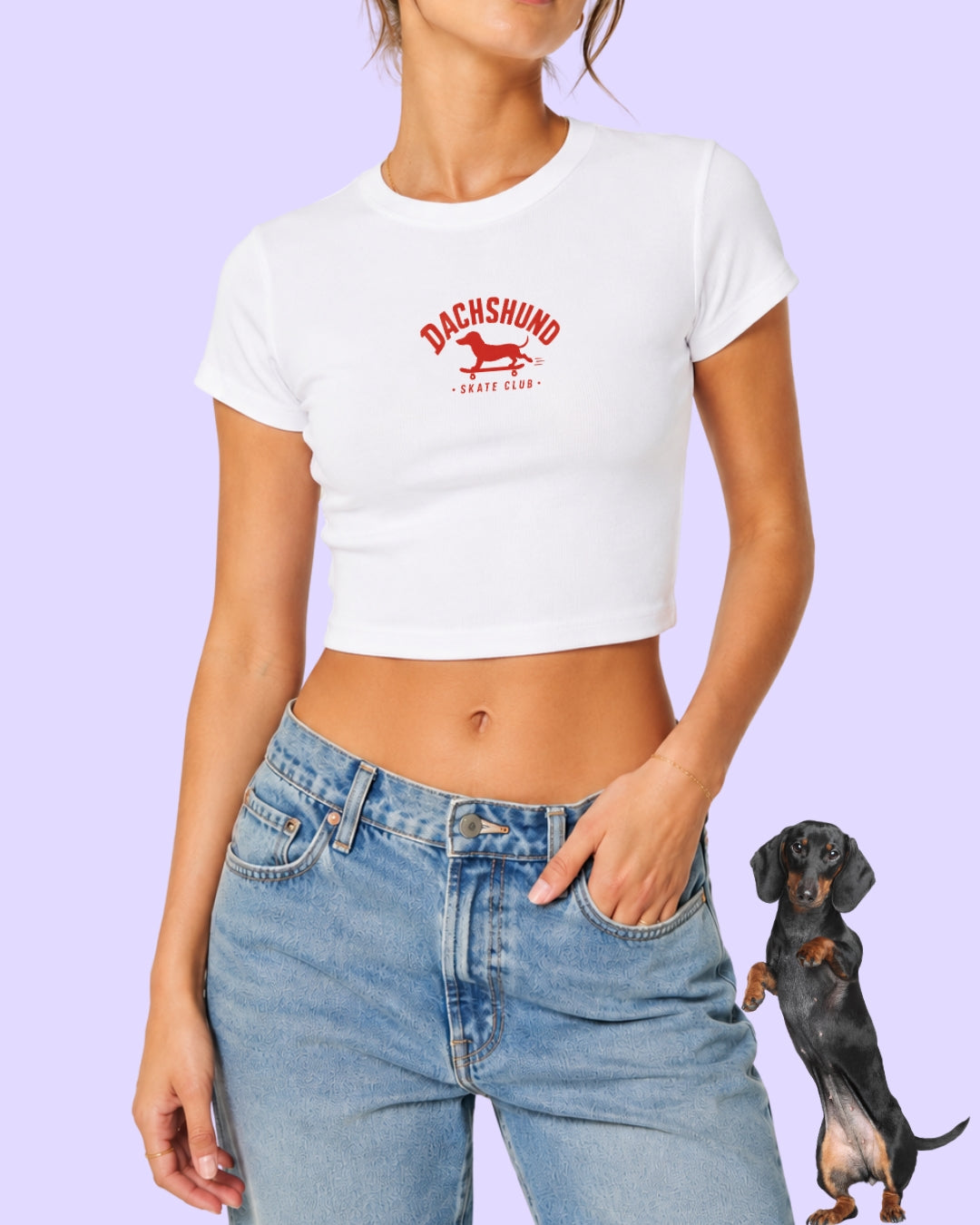 Dachshund Skate Club Red